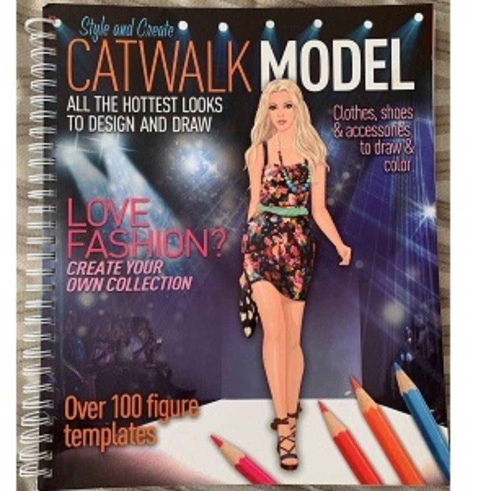 NEW Fashion Design Catwalk Model Drawing Book